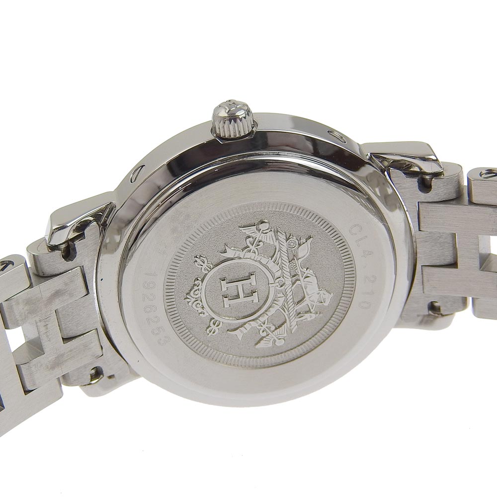 HERMES】エルメス クリッパー 腕時計 CL4.210 ステンレススチール