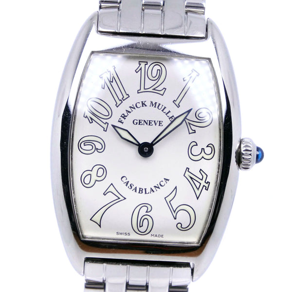 [Franck Muller] Frank Muller 
 Casablanca Watch 
 1752QZ Stainless steel quartz analog display white dial Casablanca Ladies