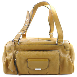 [TOD'S] Tods 
 tote bag 
 Leather yellow fastener ladies A-rank
