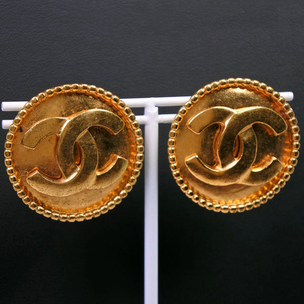 [Chanel] Chanel 
 Arete 
 Cocomark Gold Plating x Color Stone 96a grabado alrededor de 27.8 g de damas A-rank