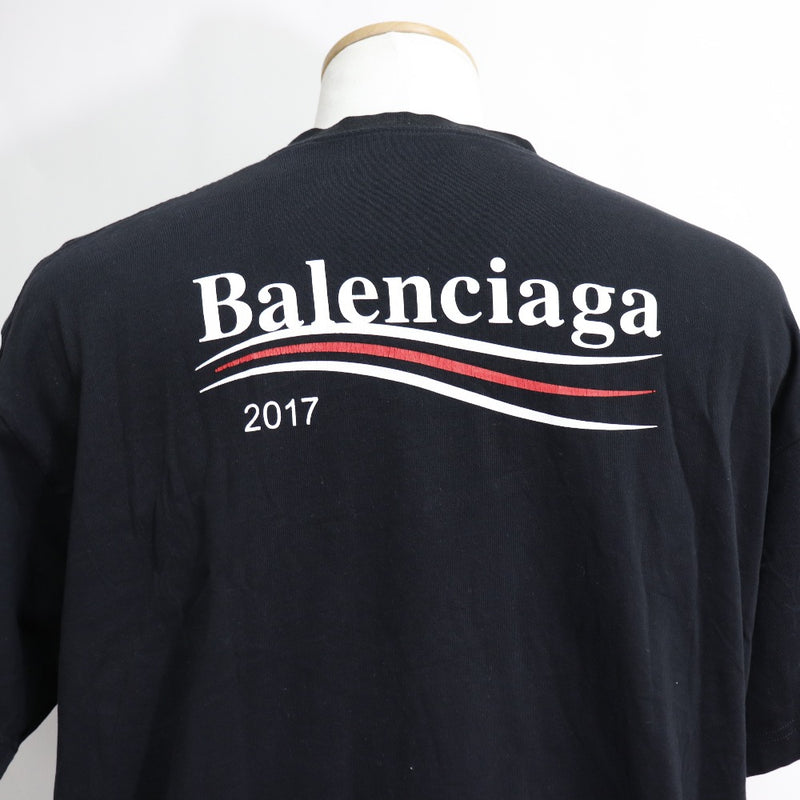 バレンシアガ  2017aw キャンペーンロゴ　Tシャツカラーブラック