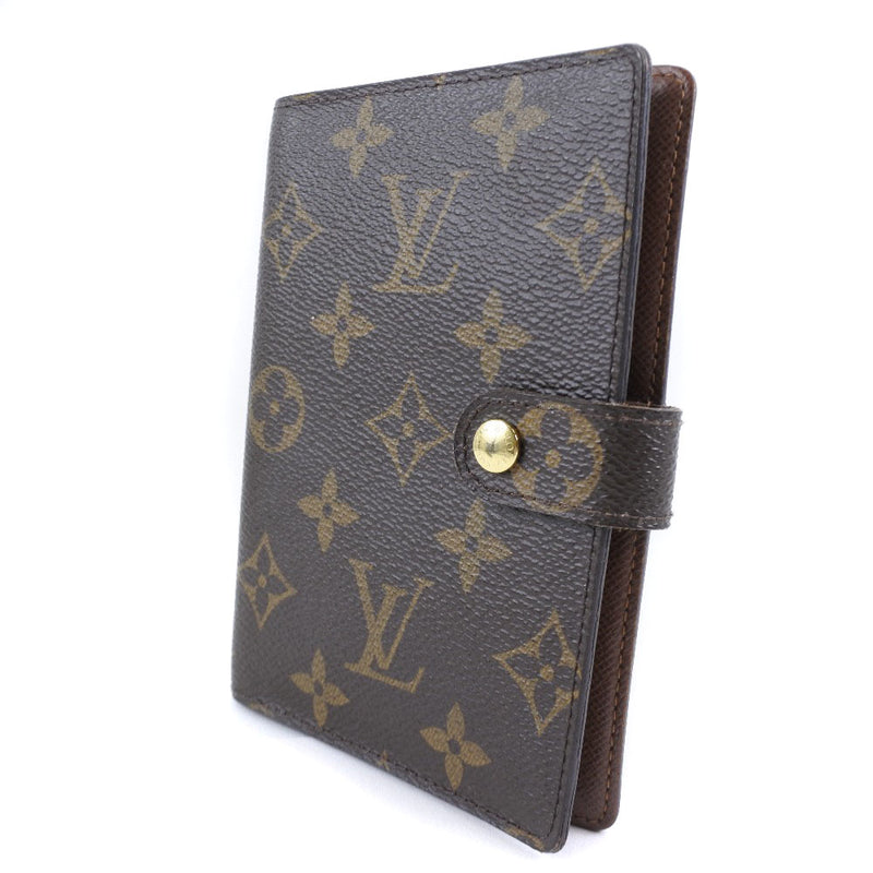 [Louis Vuitton]LOUIS VUITTON Agenda PM portátil portada R20005 Monogram Canvas Tea RI1236 Grabado Botón Snap Agenda PM Damas A Rank