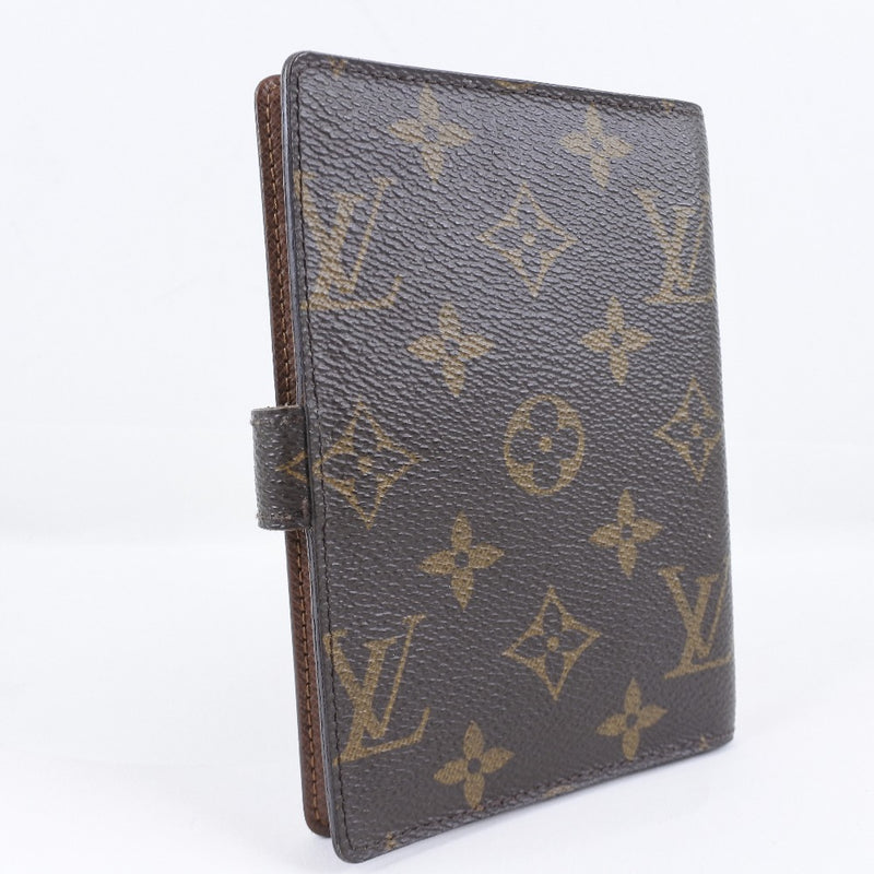 [Louis Vuitton]LOUIS VUITTON Agenda PM portátil portada R20005 Monogram Canvas Tea RI1236 Grabado Botón Snap Agenda PM Damas A Rank