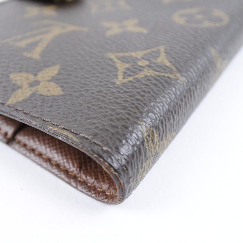 [Louis Vuitton]LOUIS VUITTON Agenda PM portátil portada R20005 Monogram Canvas Tea RI1236 Grabado Botón Snap Agenda PM Damas A Rank