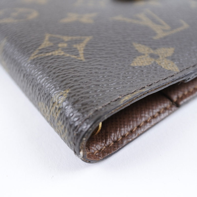 [Louis Vuitton]LOUIS VUITTON Agenda PM portátil portada R20005 Monogram Canvas Tea RI1236 Grabado Botón Snap Agenda PM Damas A Rank