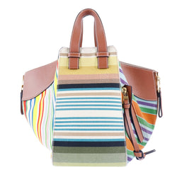 [LOEWE] Loewe 
 Hmmock handbag 
 Small 2WAY shoulder canvas x calf multi -color diagonal color open HAMMOCK Ladies