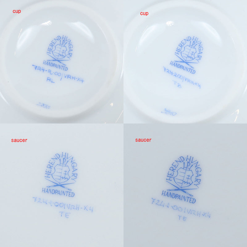 [HEREND] Service à thé Herend Vienna Rose Rose, vaisselle 
 Tasse & Soucoupe/Pot/Assiette 724/VRH