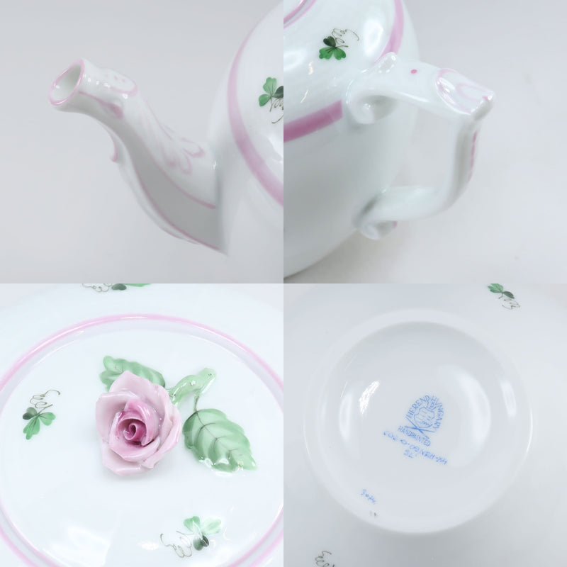 [HEREND] Service à thé Herend Vienna Rose Rose, vaisselle 
 Tasse & Soucoupe/Pot/Assiette 724/VRH