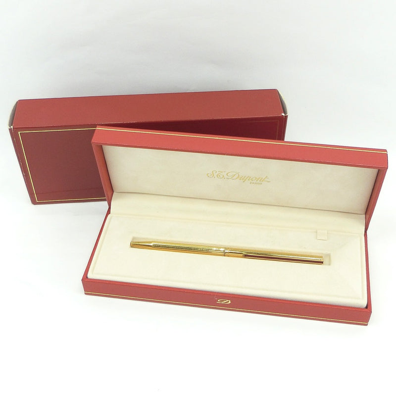 [DuPont] DuPon Classic Bermail Ballpoint Pen Silver925 GP Lacquer Red Clip Classic Silver Gilt Unisexe