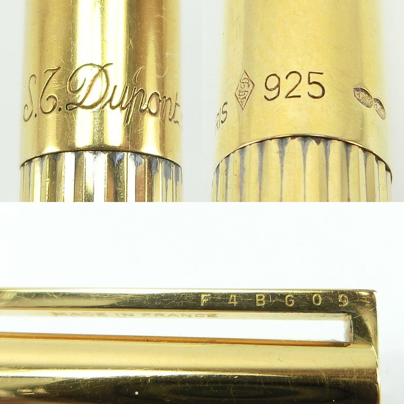 【Dupont】デュポン
 クラシック バーメイル ボールペン
 SILVER925 GP 漆赤クリップ Classic silver-gilt ユニセックス