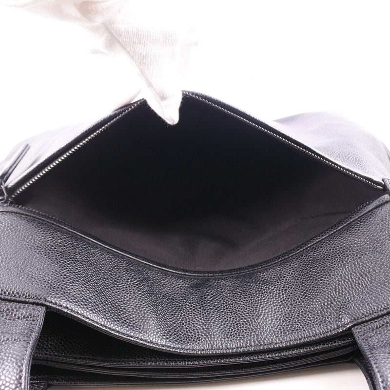 [CHANEL] Chanel 
 Shoulder tote tote bag 
 Caviar Skin Black Shoulder Magnet Type SHOULDER TOTE Ladies A-Rank