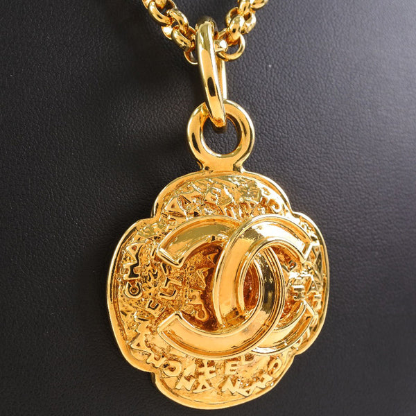 [Chanel] Chanel 
 Collar de cochomark 
 Vintage Gold Plating 95A grabado alrededor de 84.1 g de Coco Mark Ladies A Rank