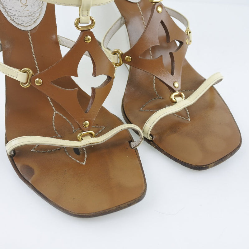 [Louis Vuitton] Louis Vuitton 
 Sandals 
 Leather x enamel tea/white ladies