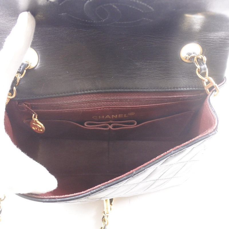 [CHANEL] Chanel 
 Chain shoulder shoulder bag 
 Matrasse Lambskin Black Shoulder Rock CHAINSHOULDER Ladies