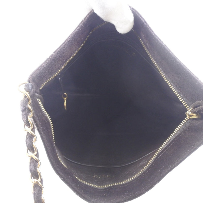 [CHANEL] Chanel 
 Chain shoulder shoulder bag 
 Fringe Swedy Tea Seruminous Shoulder Fastener CHAINSHOULDER Ladies A-Rank