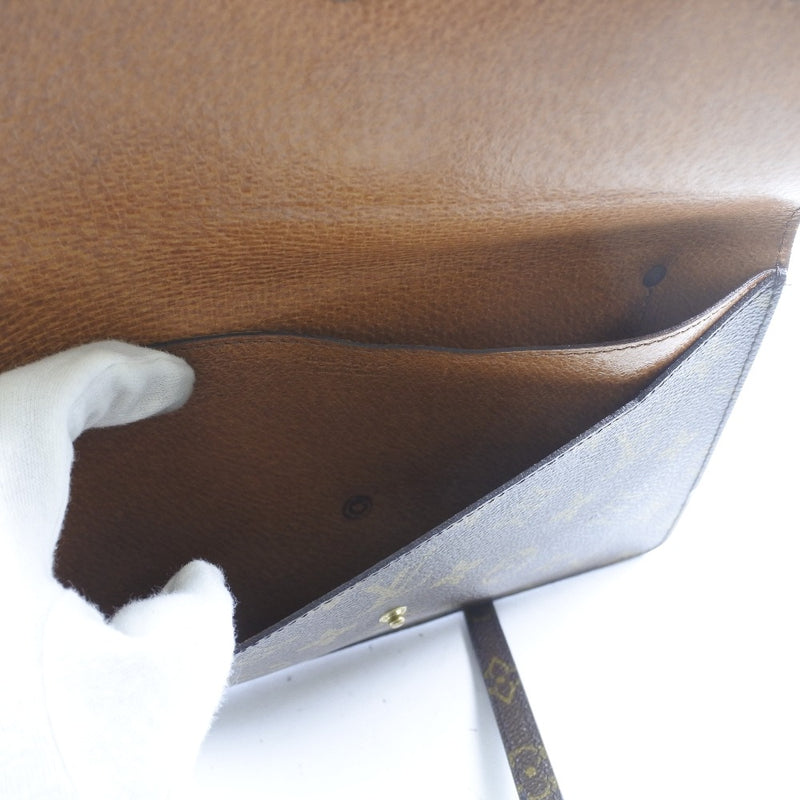 [Louis Vuitton] Louis Vuitton 
 Bolso de hombro doble de laba 
 Vintage M51815 Monograma lienzo de lienzo diagonal botón de hombro doble mula damas un rango