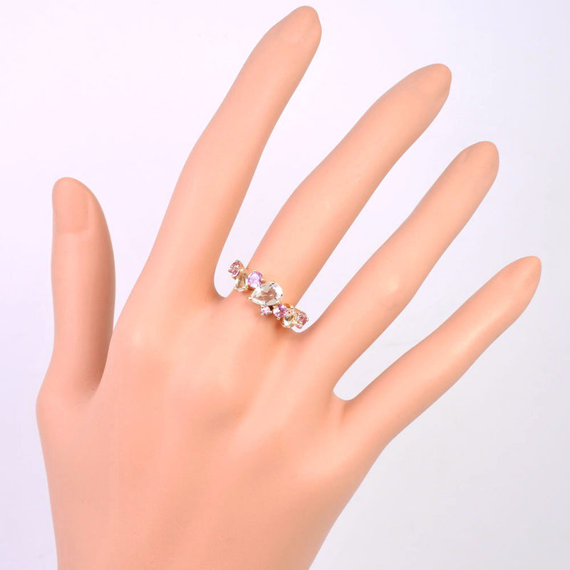 [4 ℃] Yon Sea 
 No. 10 ring / ring 
 K10 Yellow Gold Pink about 2.7g Ladies A Rank