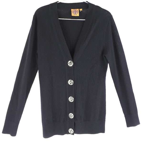 [Tory Burch] Tory Burch Cardigan Wool Black Black Ladies A Rank