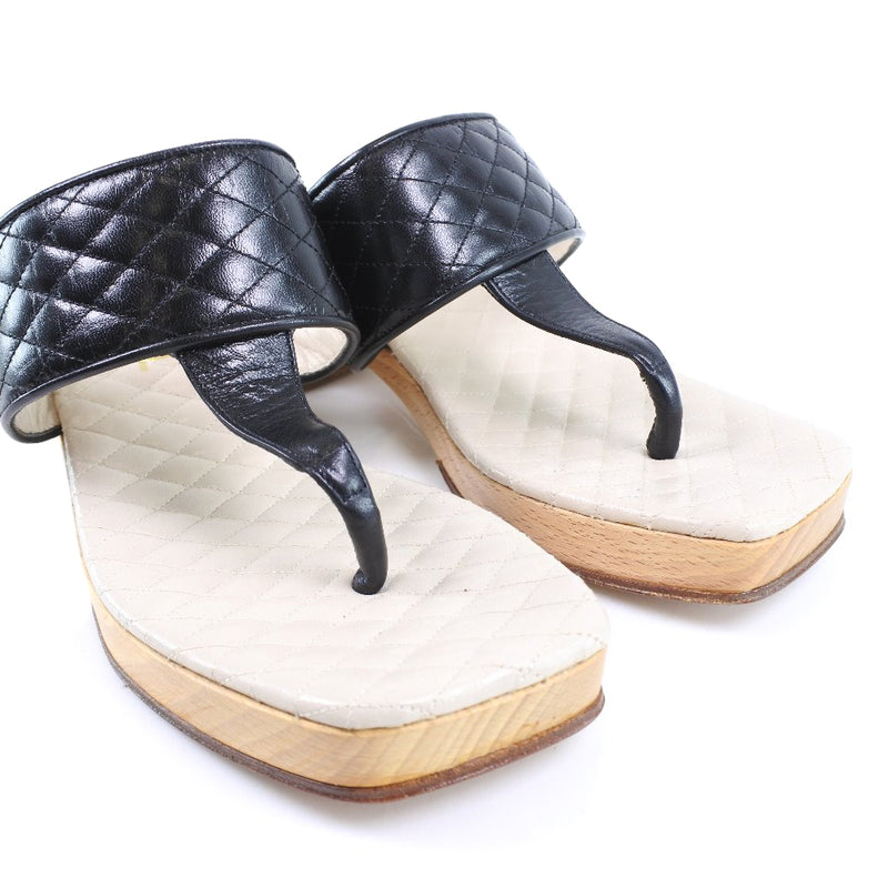 [CHANEL] Chanel 
 Matrasse sandals 
 Leather Pink 37 engraved Matelasse Ladies SA Rank