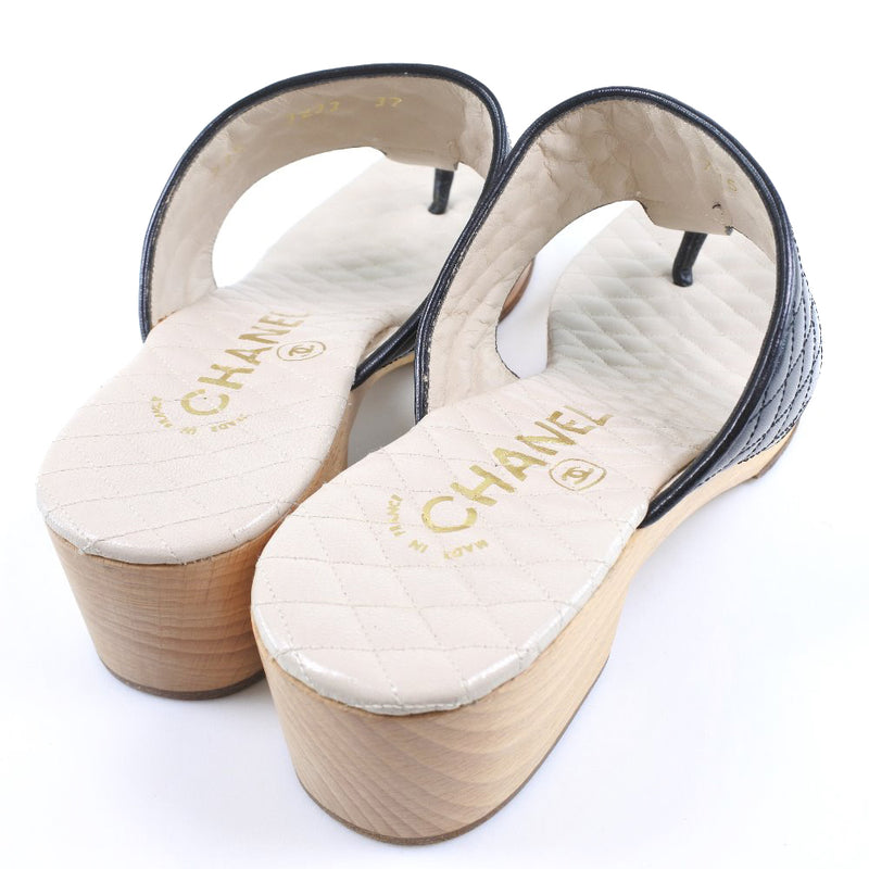 [CHANEL] Chanel 
 Matrasse sandals 
 Leather Pink 37 engraved Matelasse Ladies SA Rank