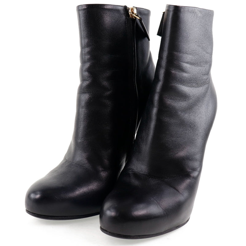 [CHANEL] Chanel Pin Heal Boots Boots Calfskin Black STILETTO BOOTS Ladies A-Rank