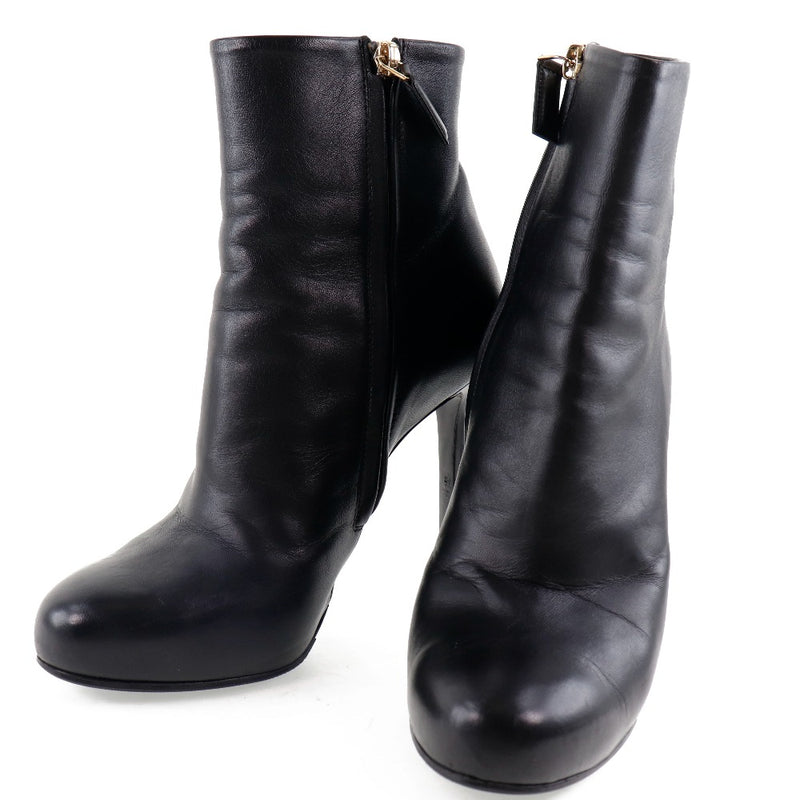 [CHANEL] Chanel Pin Heal Boots Boots Calfskin Black STILETTO BOOTS Ladies A-Rank