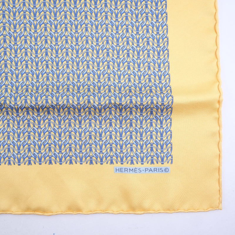 [HERMES] Hermes 
 Carre 42 scarf 
 Chain Silk beige Carre42 Ladies A+Rank