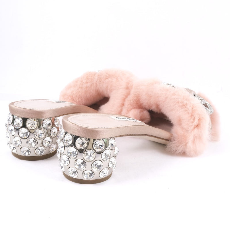 [MIUMIU] Miu Miu 
 Sandals 
 Rabbit Fur Pink Ladies