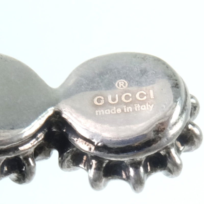 [구찌] 구찌 뱅글 Bracelet 커프 실버 x 라이트 블루 스톤 밝은 파란색 약. 32.5g Bangle Unisex A 등급