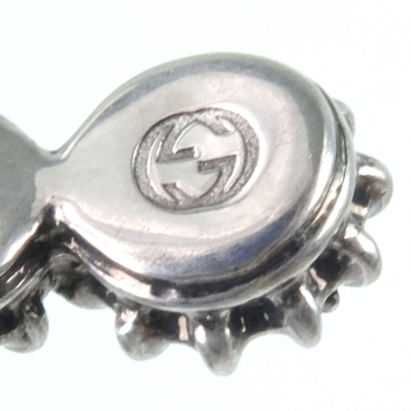 [구찌] 구찌 뱅글 Bracelet 커프 실버 x 라이트 블루 스톤 밝은 파란색 약. 32.5g Bangle Unisex A 등급