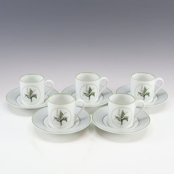 Dior] Dior Milly La Foret Demitas Cup & Saucer x 5 Tableware