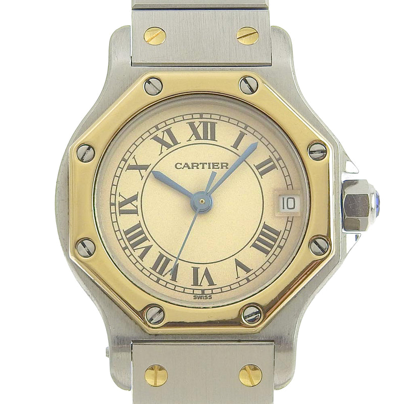CARTIER】カルティエ サントスオクタゴンSM 腕時計 クオーツ