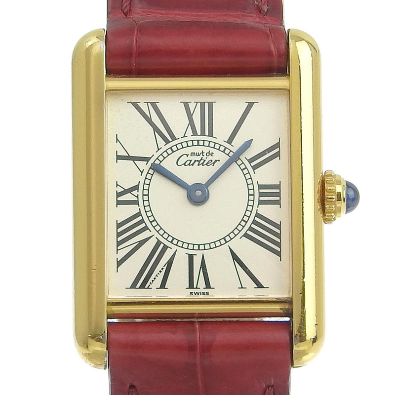 [Cartier]卡地亚坦克Vermeil Wristwatch W1003103石英