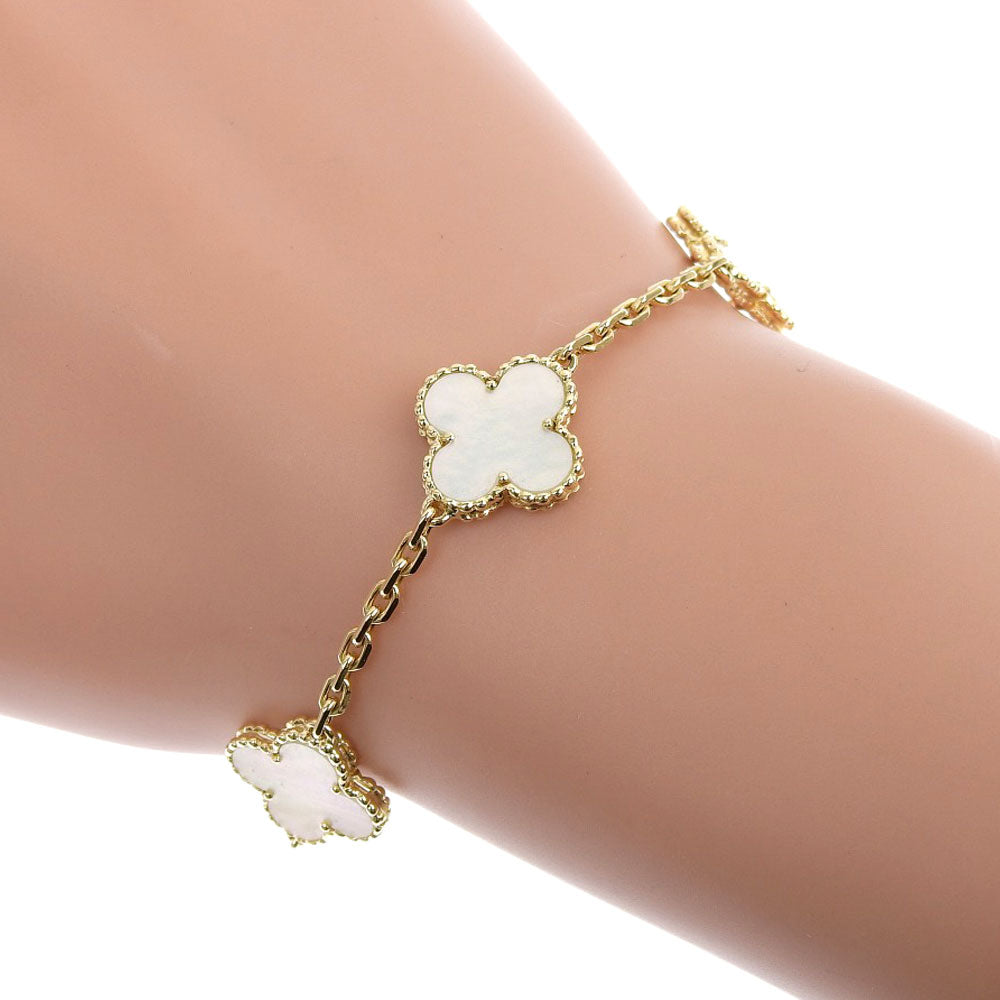Van Cleef & Arpels ヴァンクリーフブレスレット スウィート アルハンブラ ブレスレット、1モチーフ 18K ホワイト