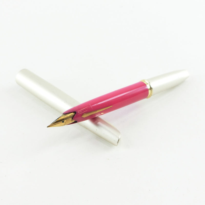 [Platinum] Platinum 
 Pen tip K18 Soft Fountain Pen 
 Showa Retro Antique Stainless Steel Pink Pen Tip K18 Soft Ladies