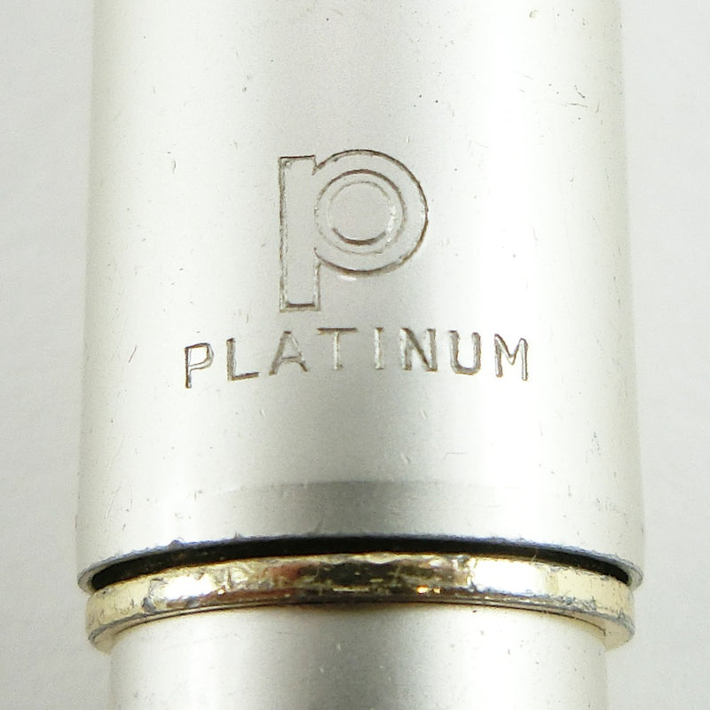 [Platino] Platino 
 Pen Pen K18 Pen de fuente suave 
 Showa retro antigüedades de acero inoxidable con punta de lápiz rosa K18 Soft Ladies