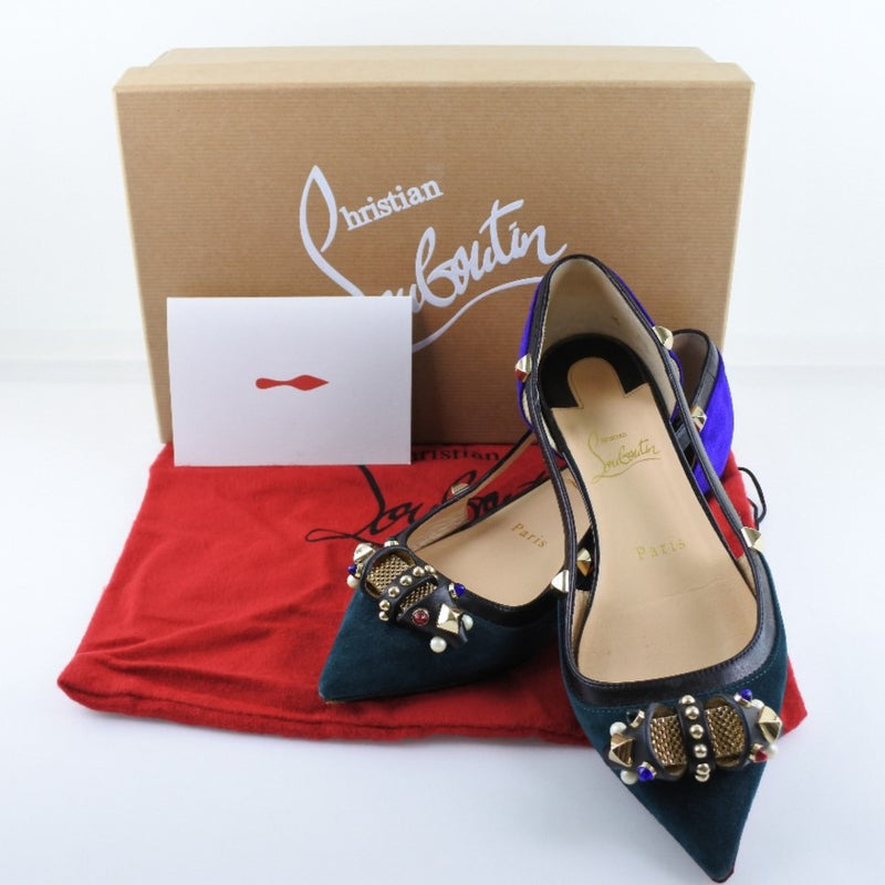 [Christian Louboutin] Christian Lubutan 
 bombas 
 Swed X Leather Purple Ladies