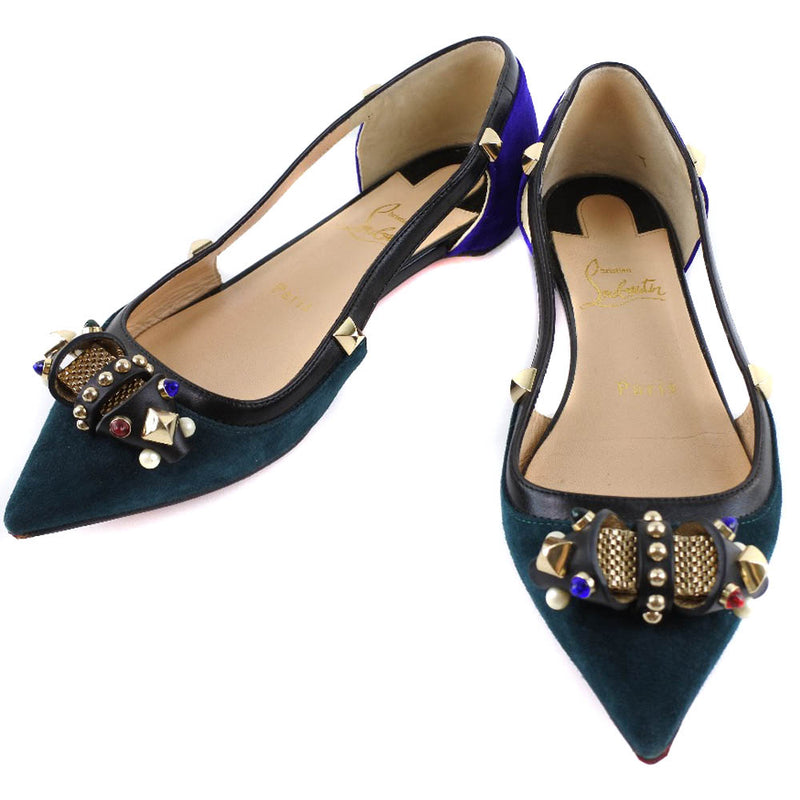 [Christian Louboutin] Christian Lubutan 
 bombas 
 Swed X Leather Purple Ladies