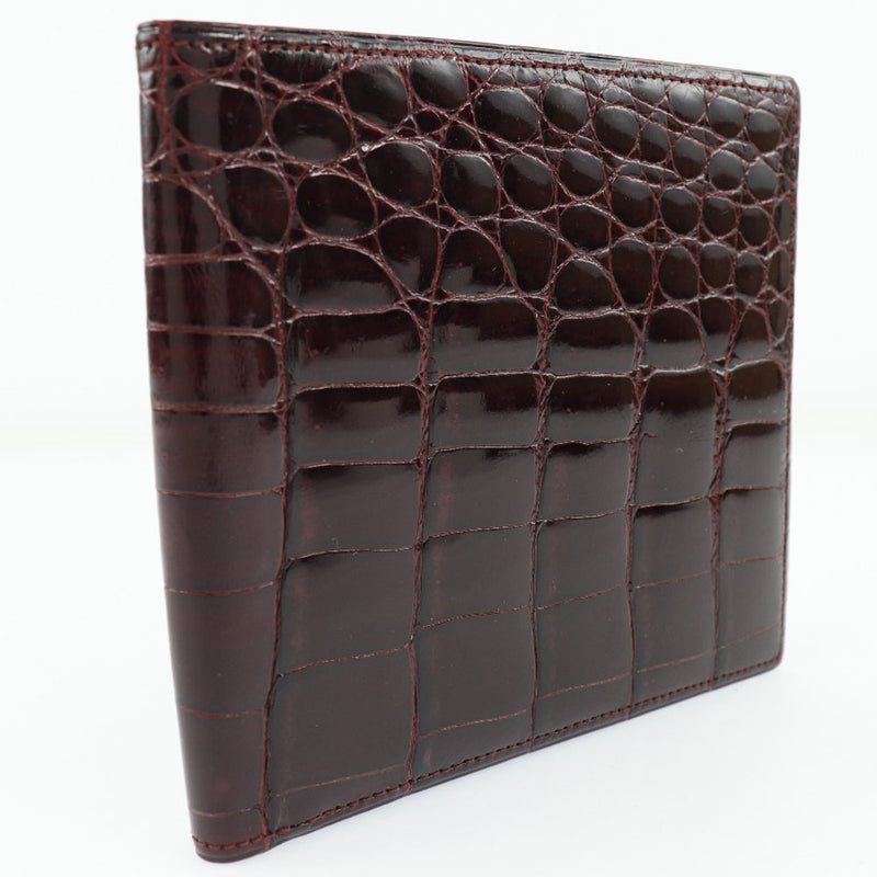 [GIVENCHY] Givenchy 
 Bi-fold wallet 
 Crocodile tea open unisex