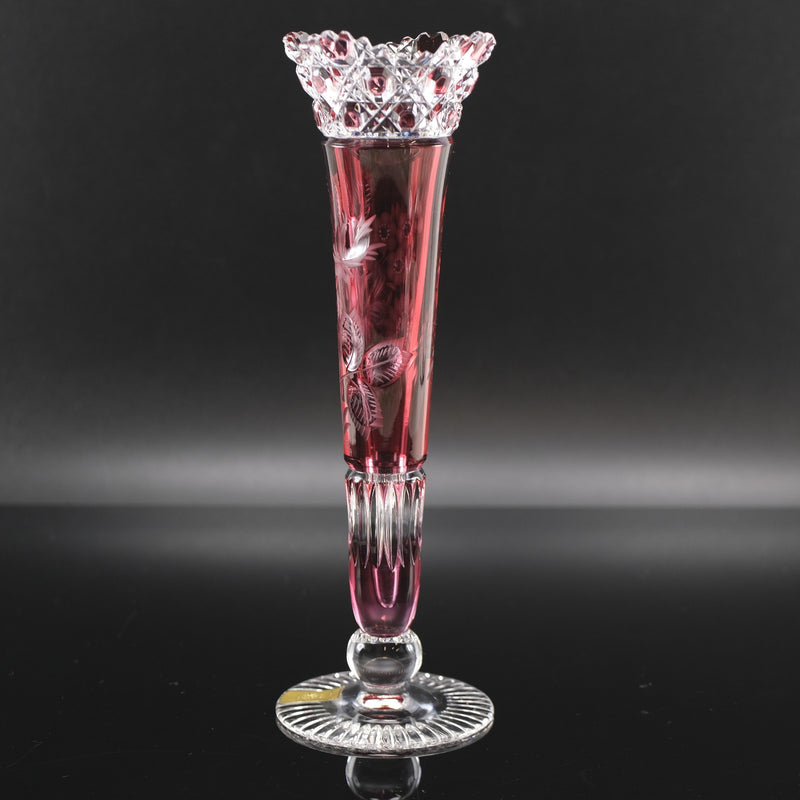 [Meissen] Meissen 
 컬러 코팅 1 휠 삽입 H23cm/박스 꽃병 
 MFO/1024/23R Crystal Red Flashed Glass H9.1 "/With Box rank