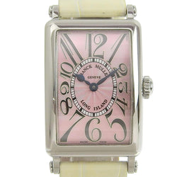 [Franck Muller] Frank Muller Long Island Watch 902QZ en acier inoxydable X Crocodile Silver Quartz Affichage analogique Pink Dial Long Island Ladies A-Rank