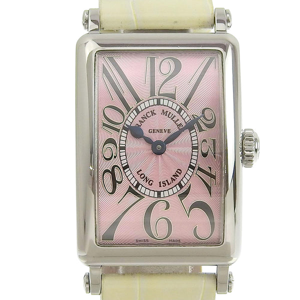 [Franck Muller] Frank Muller 
 Long Island Watch 
 902QZ Stainless steel x crocodile Silver Quartz Analog display Pink dial Long Island Ladies A-Rank