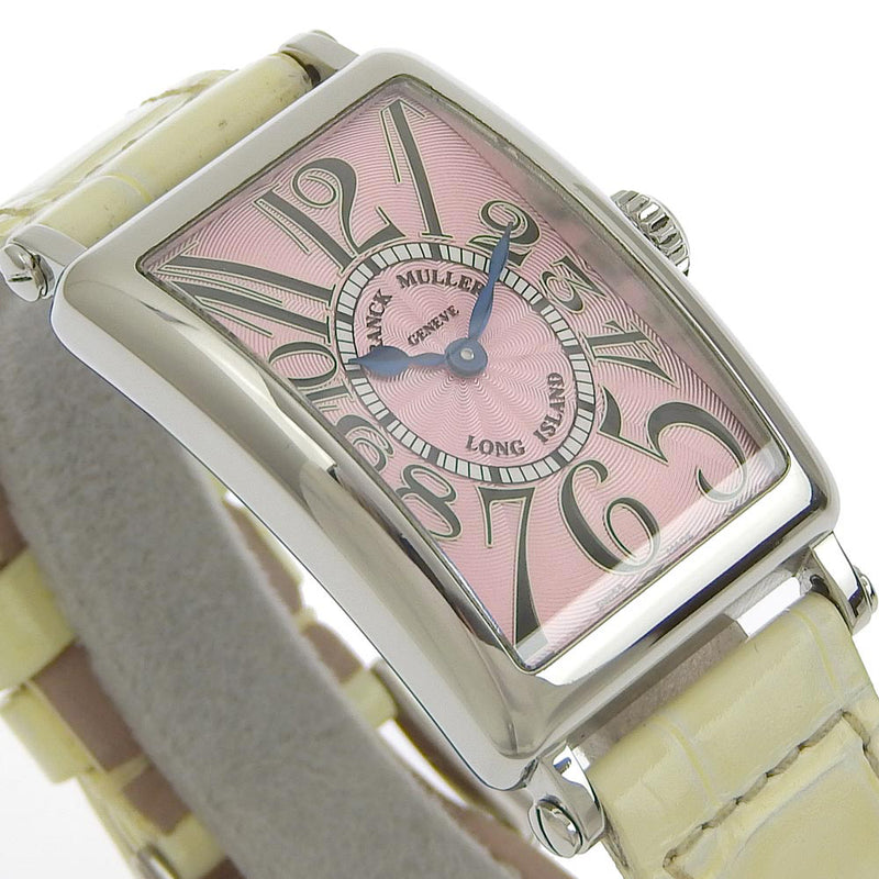 [Franck Muller] Frank Muller Long Island Watch 902QZ en acier inoxydable X Crocodile Silver Quartz Affichage analogique Pink Dial Long Island Ladies A-Rank