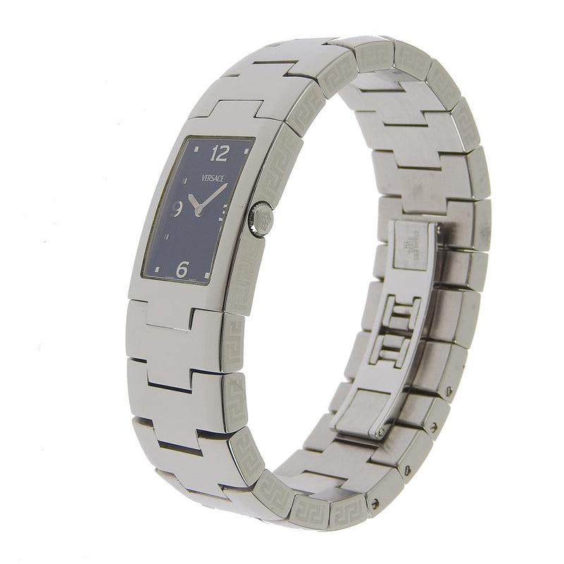 [Versace]范思哲 
 手表 
 不锈钢银石英模拟显示黑色表盘女士A级