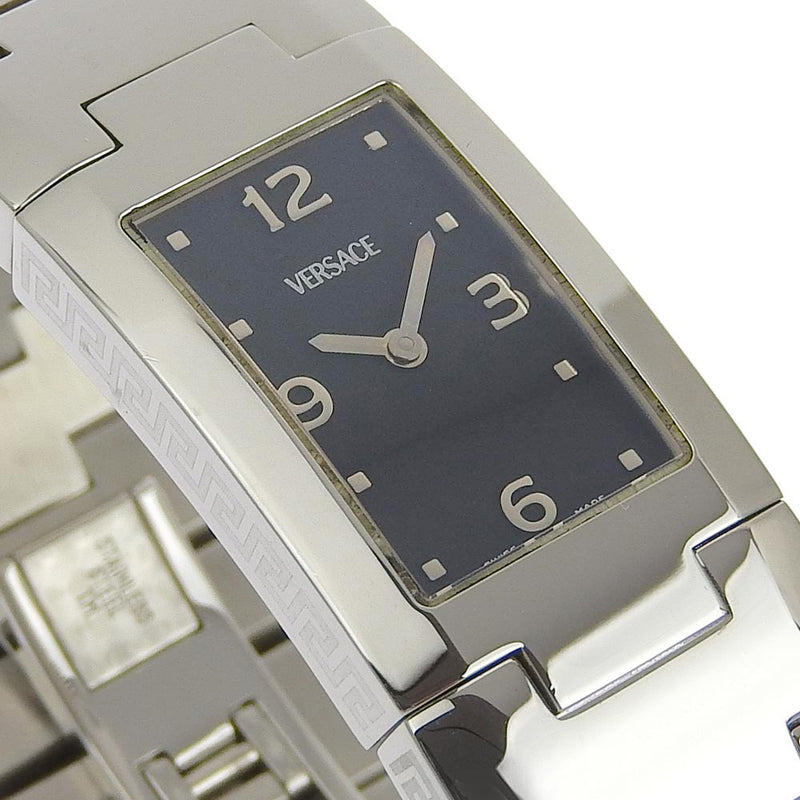 [Versace]范思哲 
 手表 
 不锈钢银石英模拟显示黑色表盘女士A级