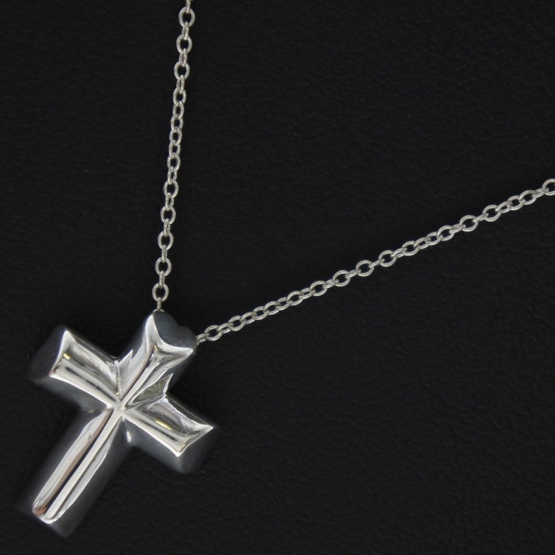 ティファニー　テンダネス　ハート　クロス　ネックレス　シルバー　925 美品 オールドティファニー テンダネスハート クロス ネックレス