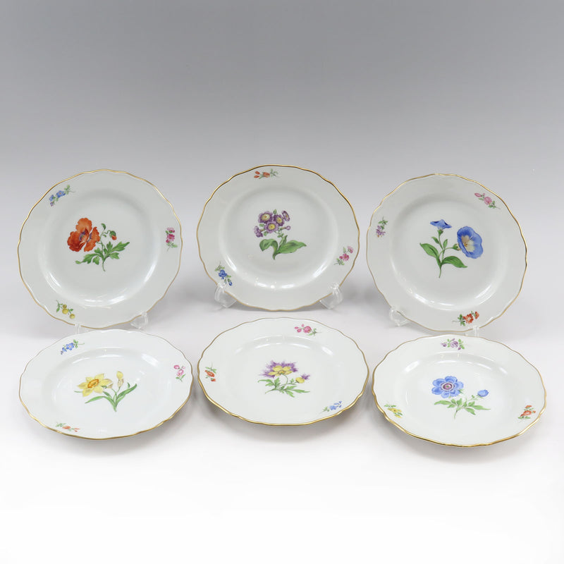 マイセンプレート6枚 Meissen】マイセン ベーシックフラワー プレート×6 18cm 食器
