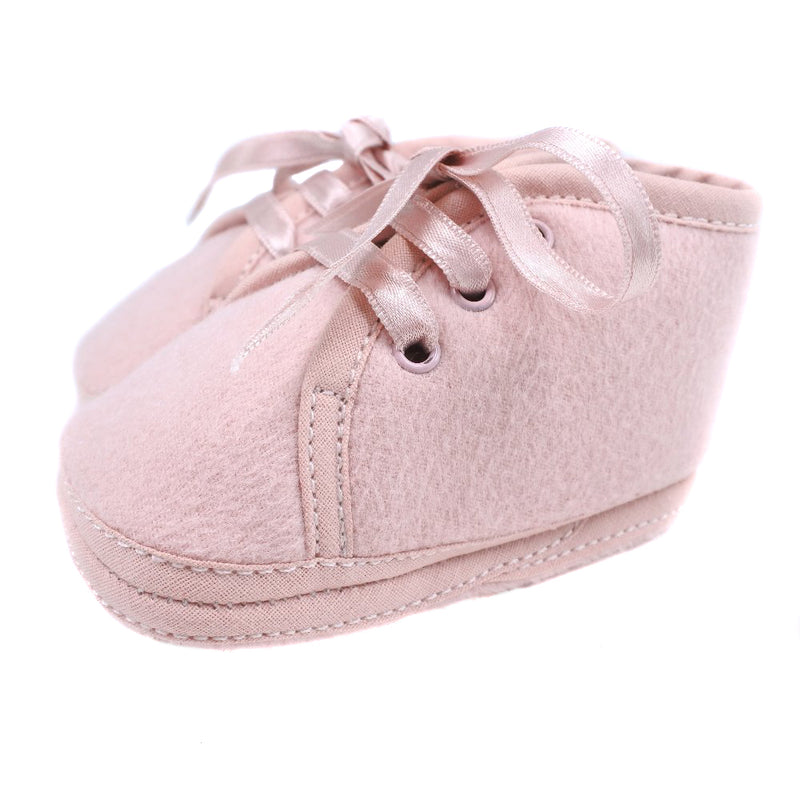 [爱马仕]爱马仕 
 婴儿鞋和其他鞋子 
 18尺寸的布X羊毛粉红色婴儿鞋子儿童等级