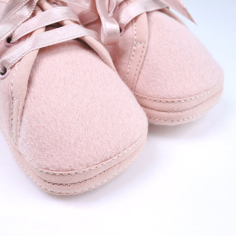 [爱马仕]爱马仕 
 婴儿鞋和其他鞋子 
 18尺寸的布X羊毛粉红色婴儿鞋子儿童等级