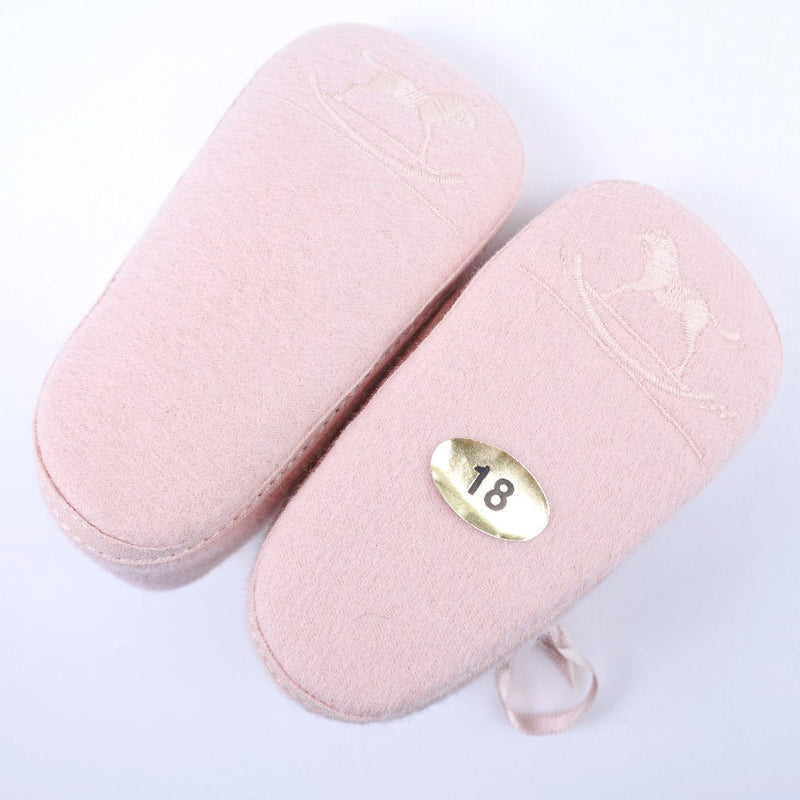 [HERMES] Hermes 
 Baby shoes and other shoes 
 18 size cloth x wool pink Baby SHOES Kids S rank